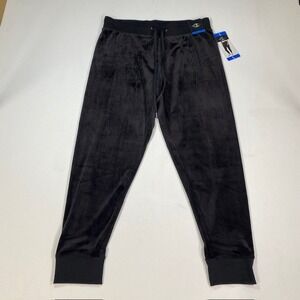 Champion Elite Mens Velour Jogger Pants Black Velvet Sweatpants L 1227106 NWT